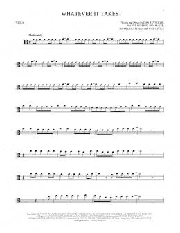 page one of Whatever It Takes (Viola Solo)