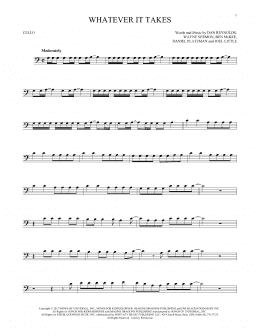 page one of Whatever It Takes (Cello Solo)