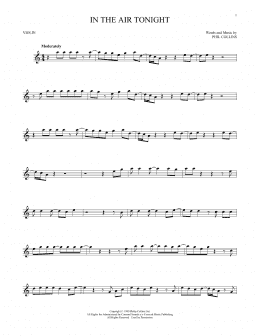 page one of In The Air Tonight (Violin Solo)
