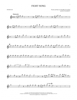 page one of Fight Song (Tenor Sax Solo)