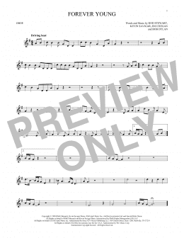 page one of Forever Young (Oboe Solo)