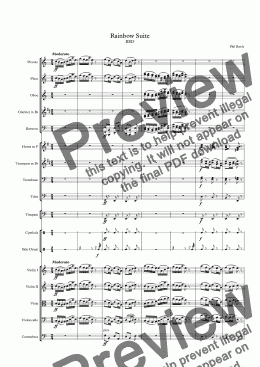 page one of Rainbow Suite for Orchestra