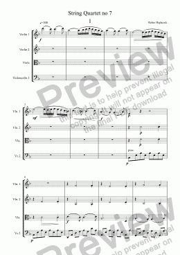 page one of String Quartet no. 7