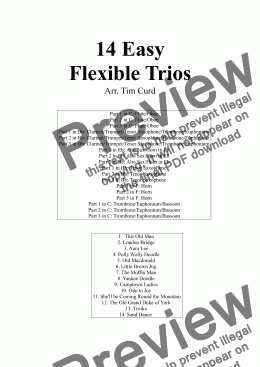 page one of 14 Easy Flexible Trios.