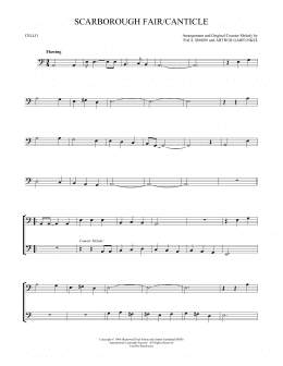 page one of Scarborough Fair/Canticle (Cello Solo)