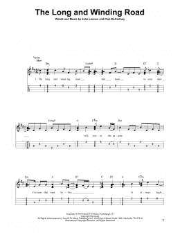 page one of The Long And Winding Road (Easy Ukulele Tab)