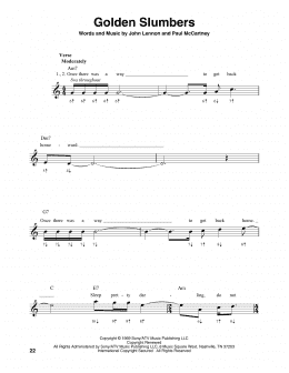 page one of Golden Slumbers (Harmonica)