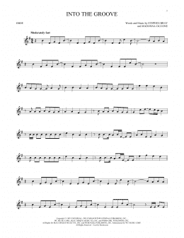 page one of Into The Groove (Oboe Solo)