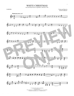 page one of White Christmas (Marimba Solo)