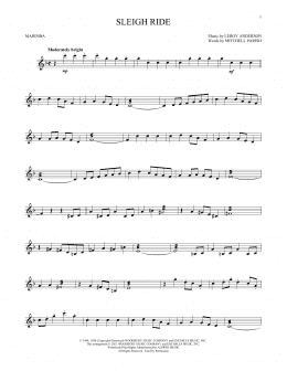 page one of Sleigh Ride (Marimba Solo)