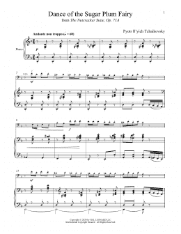 page one of Dance Of The Sugar Plum Fairy, Op. 71a (from The Nutcracker) (Cello and Piano)