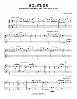 page one of Solitude (Piano Solo)
