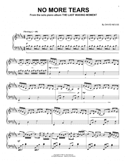 page one of No More Tears (Piano Solo)