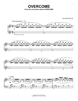 page one of Overcome (Piano Solo)