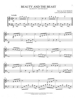 page one of Beauty And The Beast (Instrumental Duet)