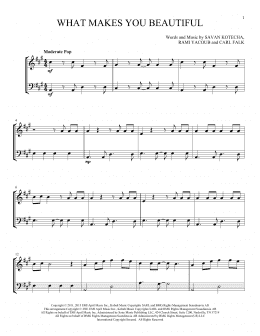 page one of What Makes You Beautiful (Instrumental Duet)