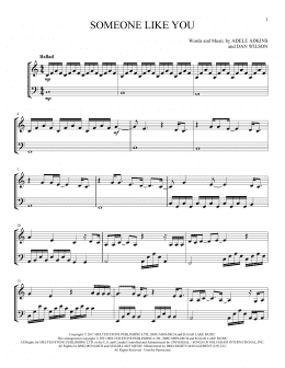 page one of Someone Like You (Instrumental Duet)