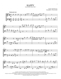 page one of Happy (Instrumental Duet)