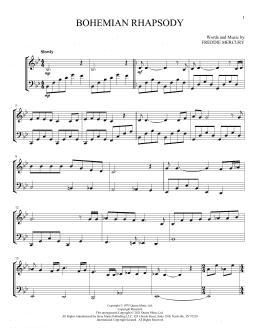 page one of Bohemian Rhapsody (Instrumental Duet)