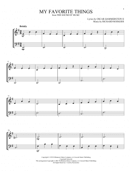page one of My Favorite Things (from The Sound Of Music) (Instrumental Duet)