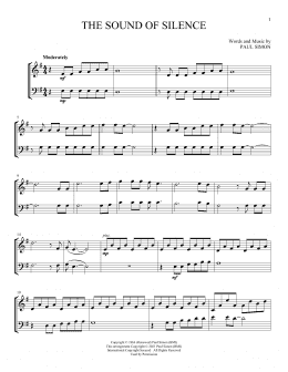 page one of The Sound Of Silence (Instrumental Duet)