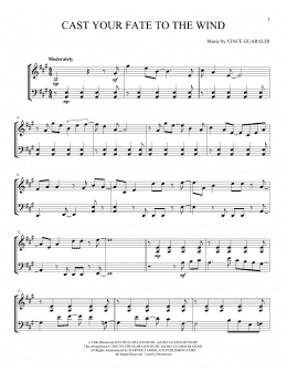 page one of Cast Your Fate To The Wind (Instrumental Duet)