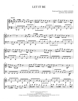 page one of Let It Be (Instrumental Duet)