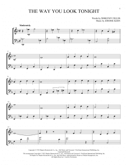 page one of The Way You Look Tonight (Instrumental Duet)