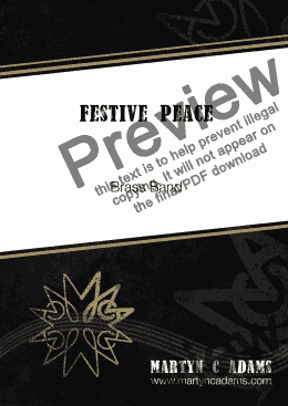 page one of Festive Peace (Brass Band)