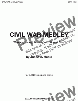 page one of Civil War Medley 