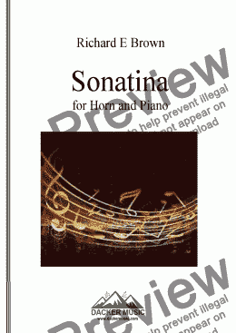 page one of Sonatina for Horn and Piano