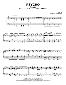 page one of Psycho (Prelude) (Piano Solo)