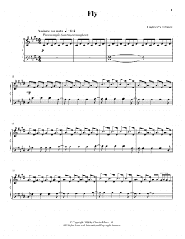 page one of Fly (Piano Solo)