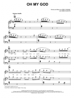 page one of Oh My God (Piano, Vocal & Guitar Chords (Right-Hand Melody))
