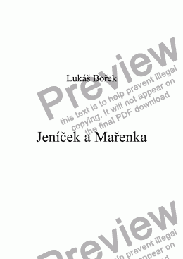 page one of Jeníček a Mařenka