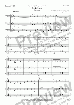 page one of La Paloma (02/GT/Score & Parts)