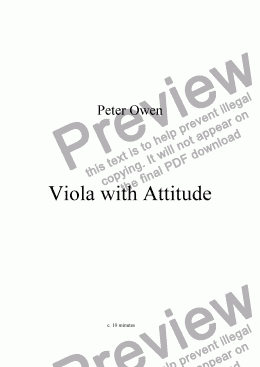 page one of Viola with Attitude
