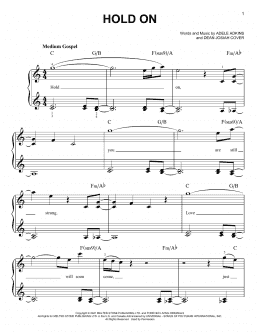page one of Hold On (Easy Piano)