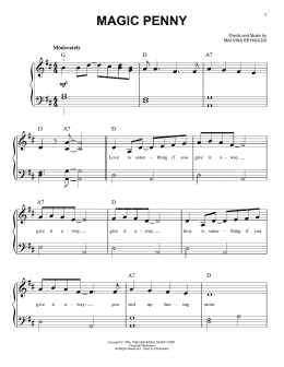 page one of Magic Penny (Easy Piano)