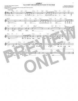 page one of Lovely (from A Funny Thing Happened On The Way To The Forum) (Lead Sheet / Fake Book)