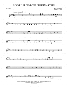 page one of Rockin' Around The Christmas Tree (Marimba Solo)