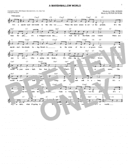 page one of A Marshmallow World (Lead Sheet / Fake Book)