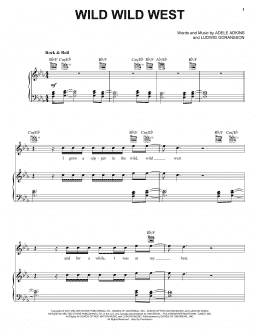 page one of Wild Wild West (Piano, Vocal & Guitar Chords (Right-Hand Melody))