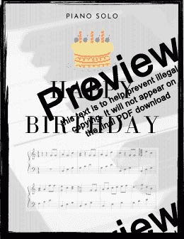 page one of Happy Birthday - (Piano Solo - Simple and Beautiful)