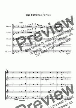 page one of The Fabulous Forties - Flute Quintet