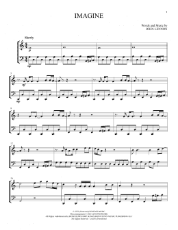 page one of Imagine (Instrumental Duet)