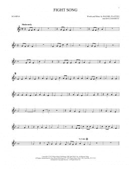 page one of Fight Song (Ocarina)