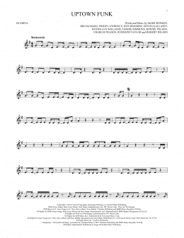 page one of Uptown Funk (feat. Bruno Mars) (Ocarina)