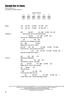 page one of Second One To Know (Guitar Chords/Lyrics)