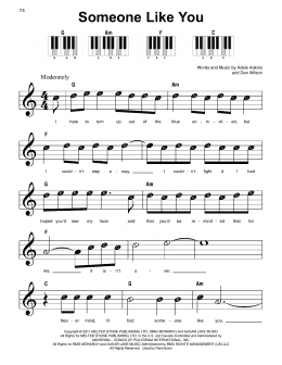 page one of Someone Like You (Super Easy Piano)